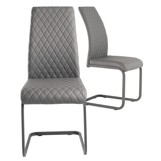 Paley Extending Dining Table With 6 Huskon Grey Chairs_3