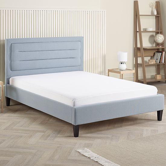 Product photograph of Picasso Fabric Double Bed In Blue from Furniture in Fashion