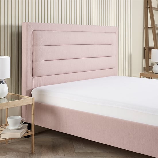 Picasso Fabric Single Bed In Pink_2