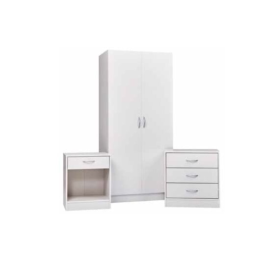 Read more about Piccalo wooden bedroom furniture set in white
