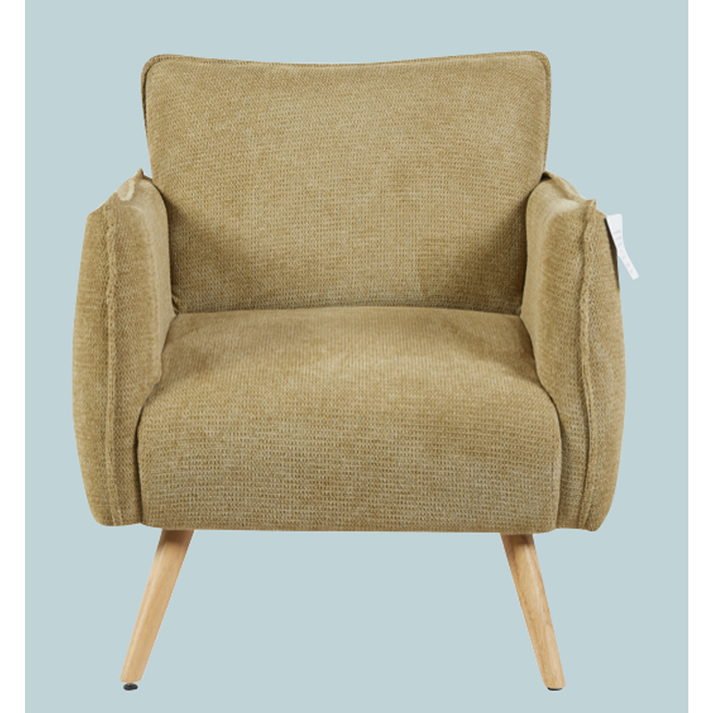 Picton Fabric 1 Seater Sofa - Olive Green