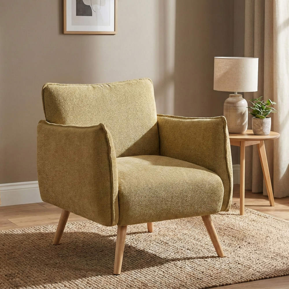 Picton Fabric 2+1+1 Seater Sofa in Olive Green