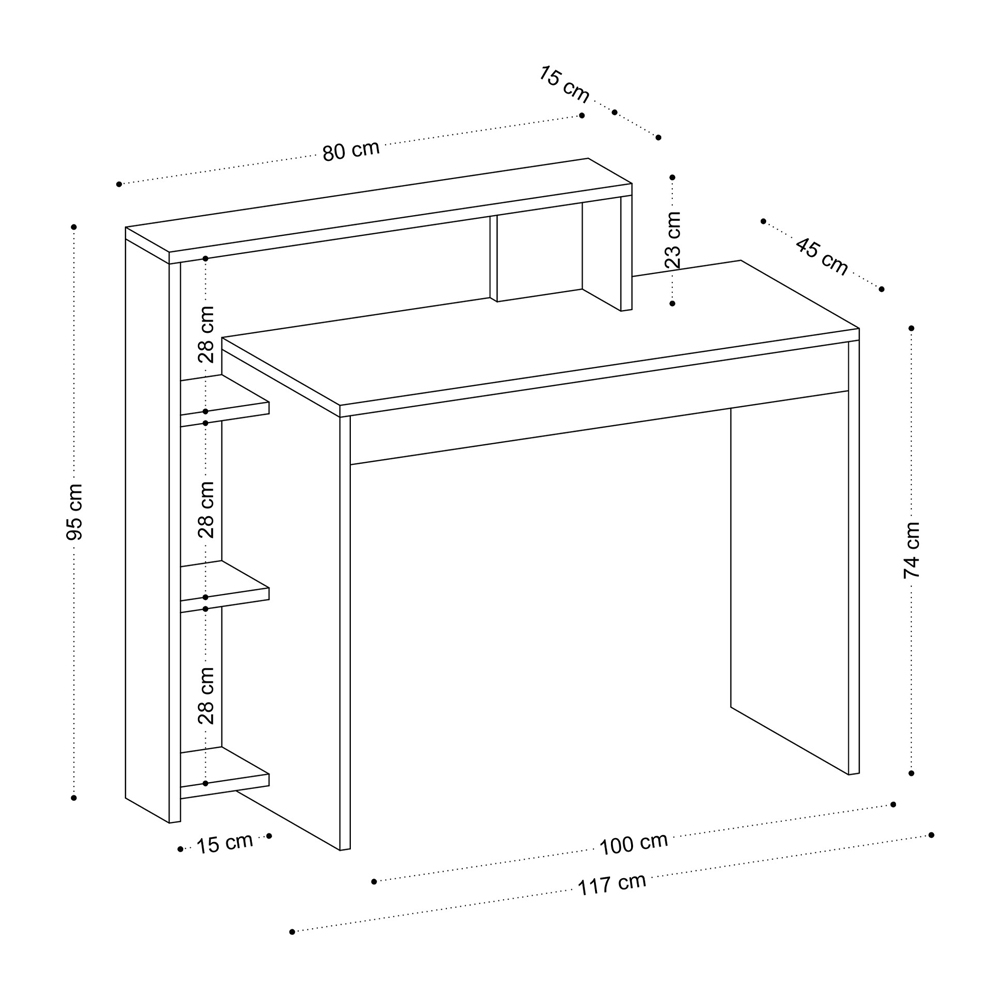Pienza Wooden Laptop Desk in Oak