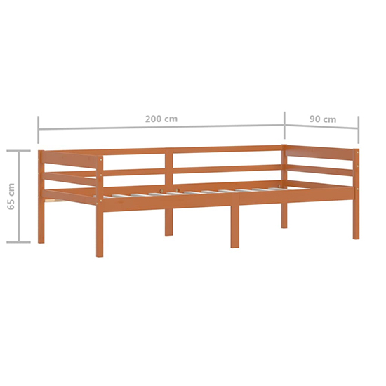 Piera Pine Wood Single Day Bed In Honey Brown_6