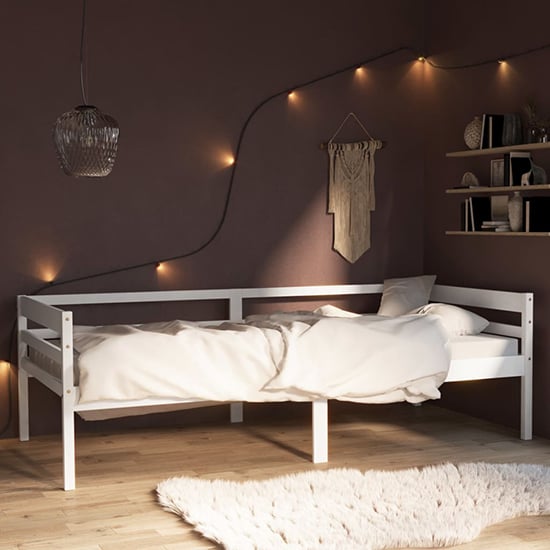 Photo of Piera pine wood single day bed in white