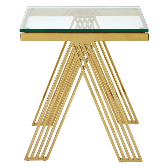 Piermount Glass Side Table With Gold Legs FiF