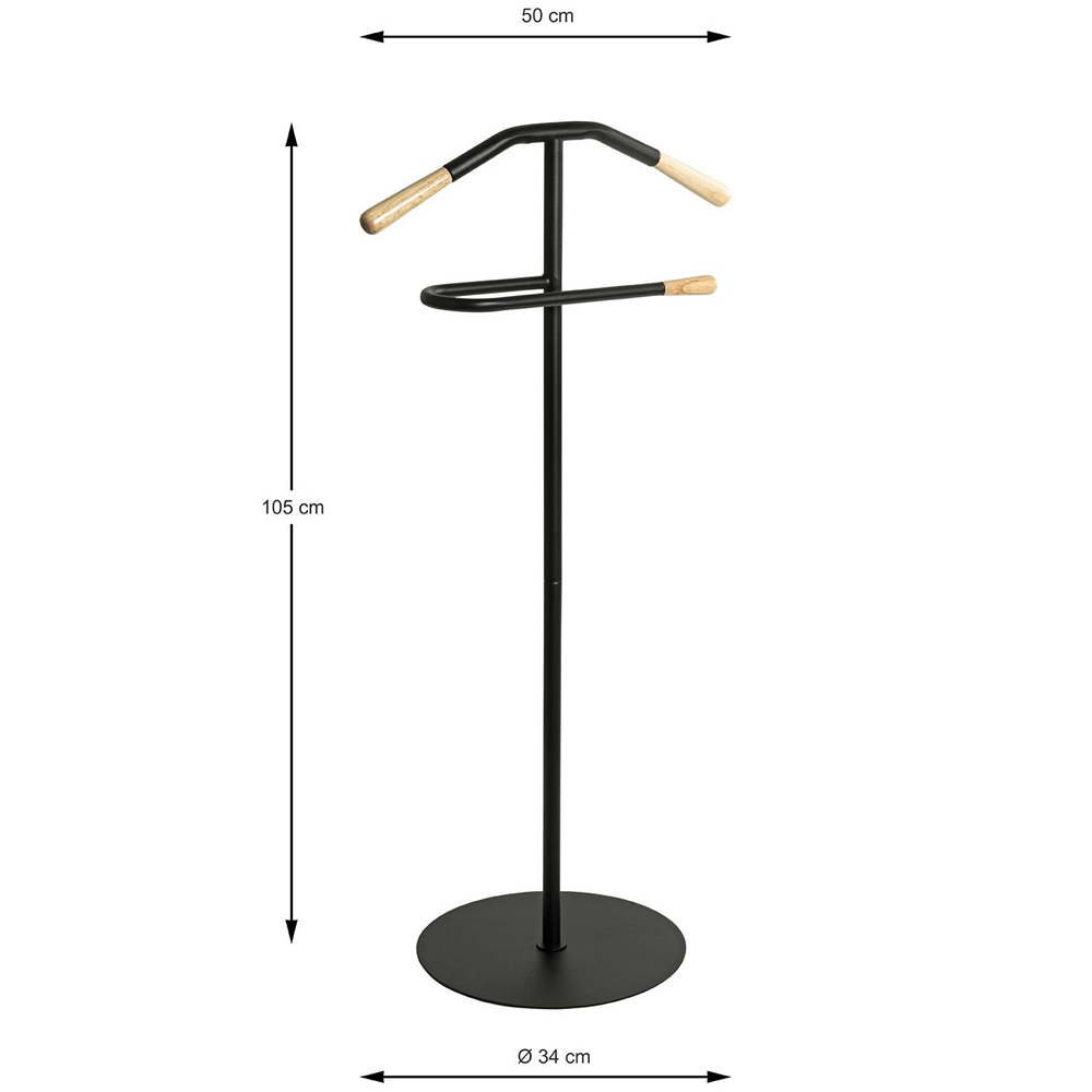 Pierre Metal Coat Stand In Natural And Black