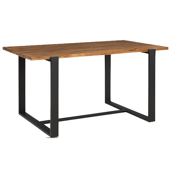 Product photograph of Pierre Pine Wood Dining Table 150cm In Rustic Oak from Furniture in Fashion