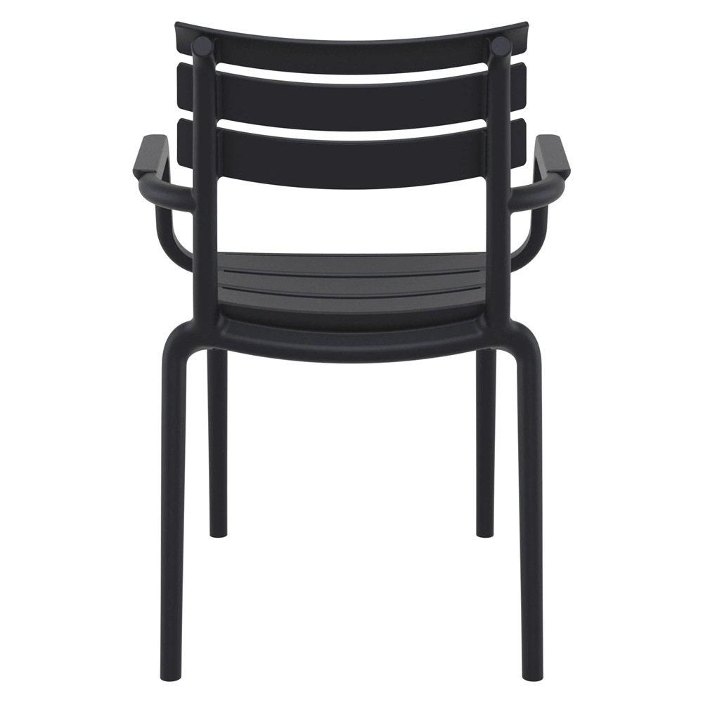 Pikeville Outdoor Polypropylene Armchairs In Black