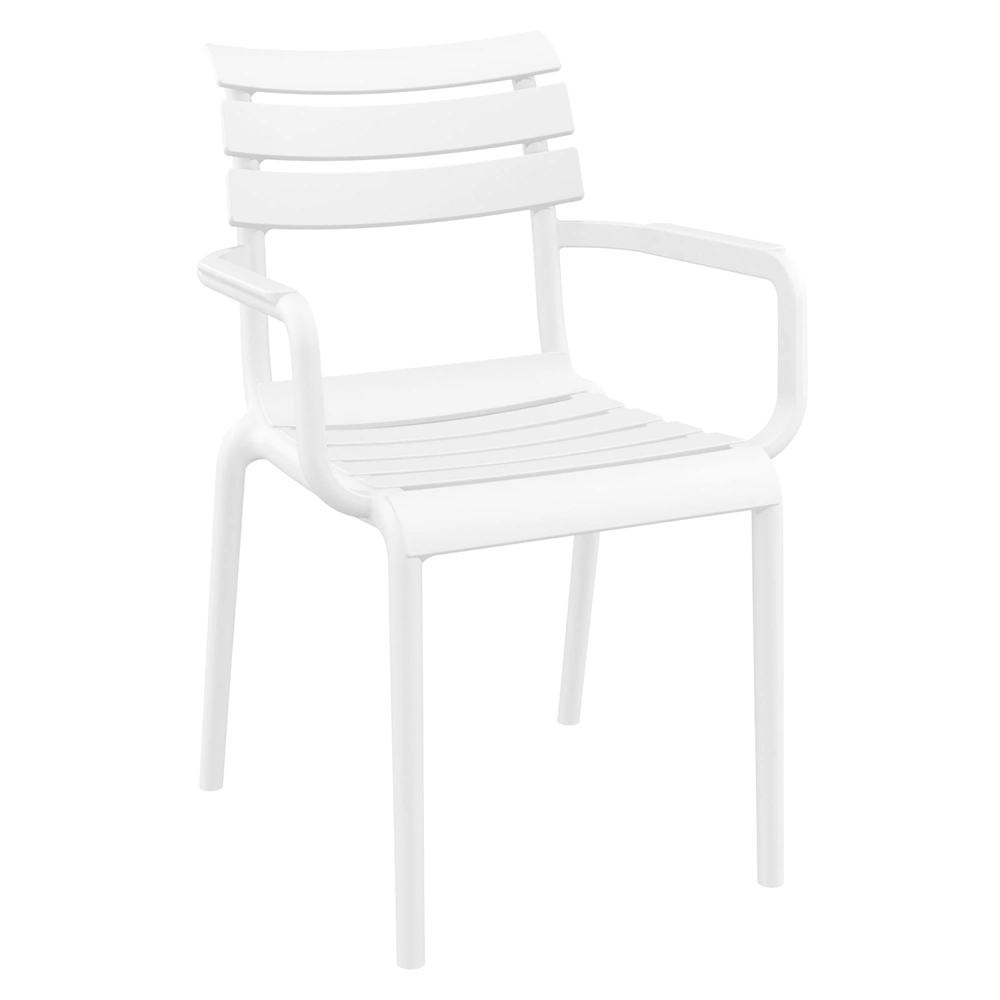 Pikeville Outdoor Polypropylene Armchairs In White