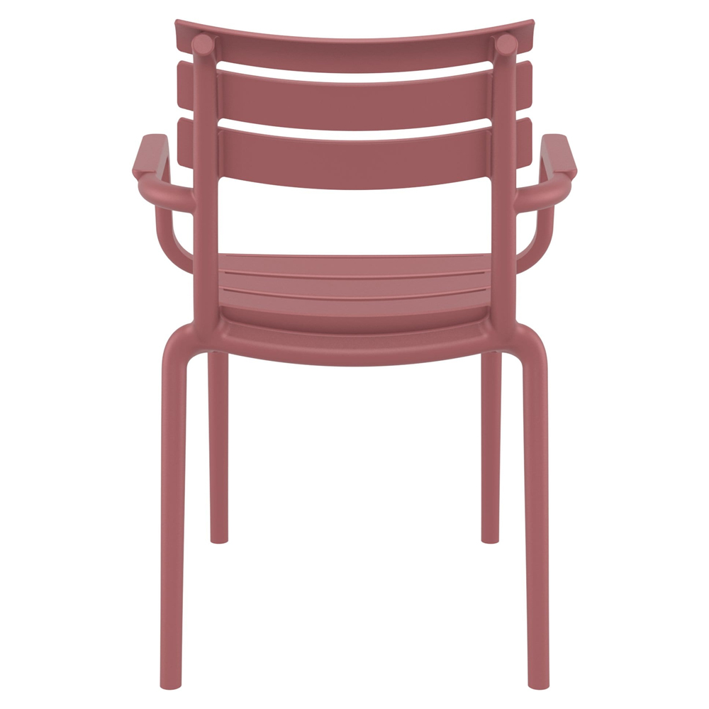 Pikeville Polypropylene Outdoor Armchairs In Marsala