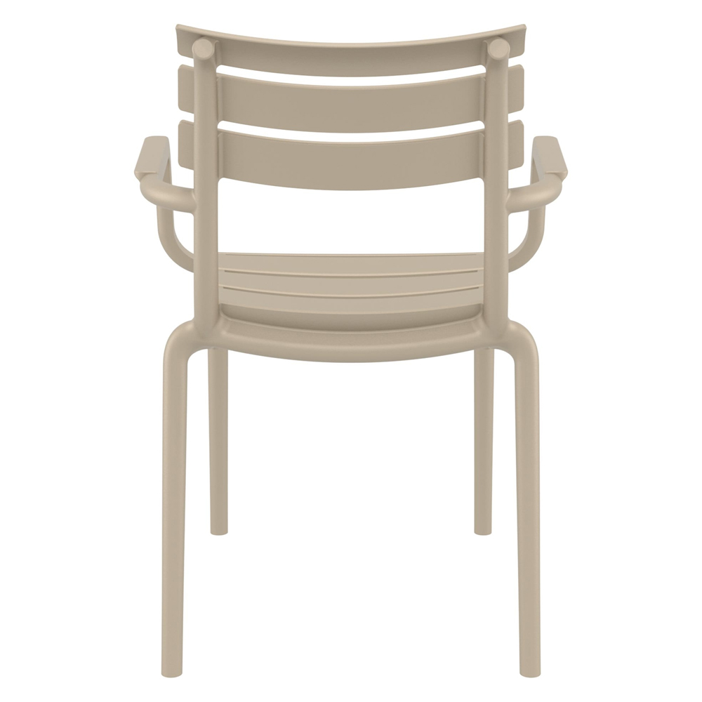 Pikeville Polypropylene Outdoor Armchairs In Taupe