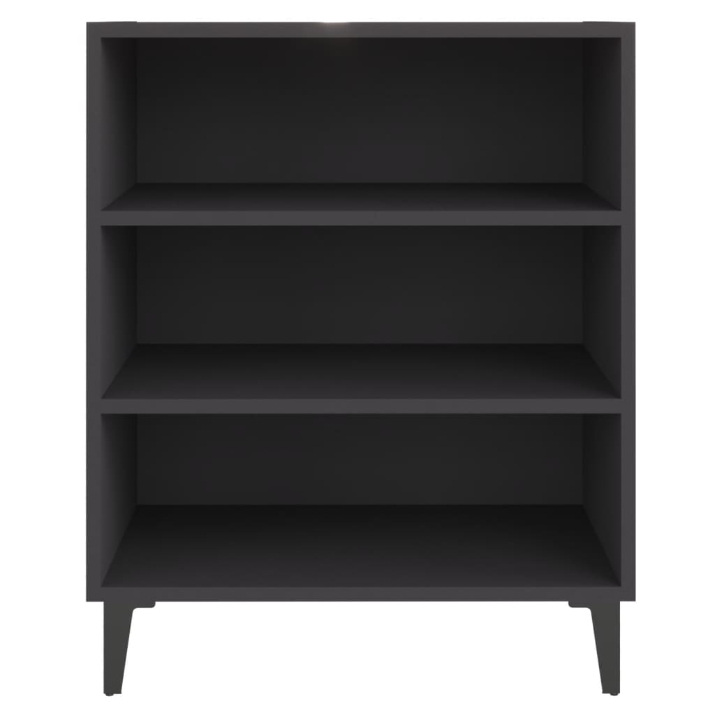 Pilvi Wooden Bookcase With 3 Shelves In Grey_3