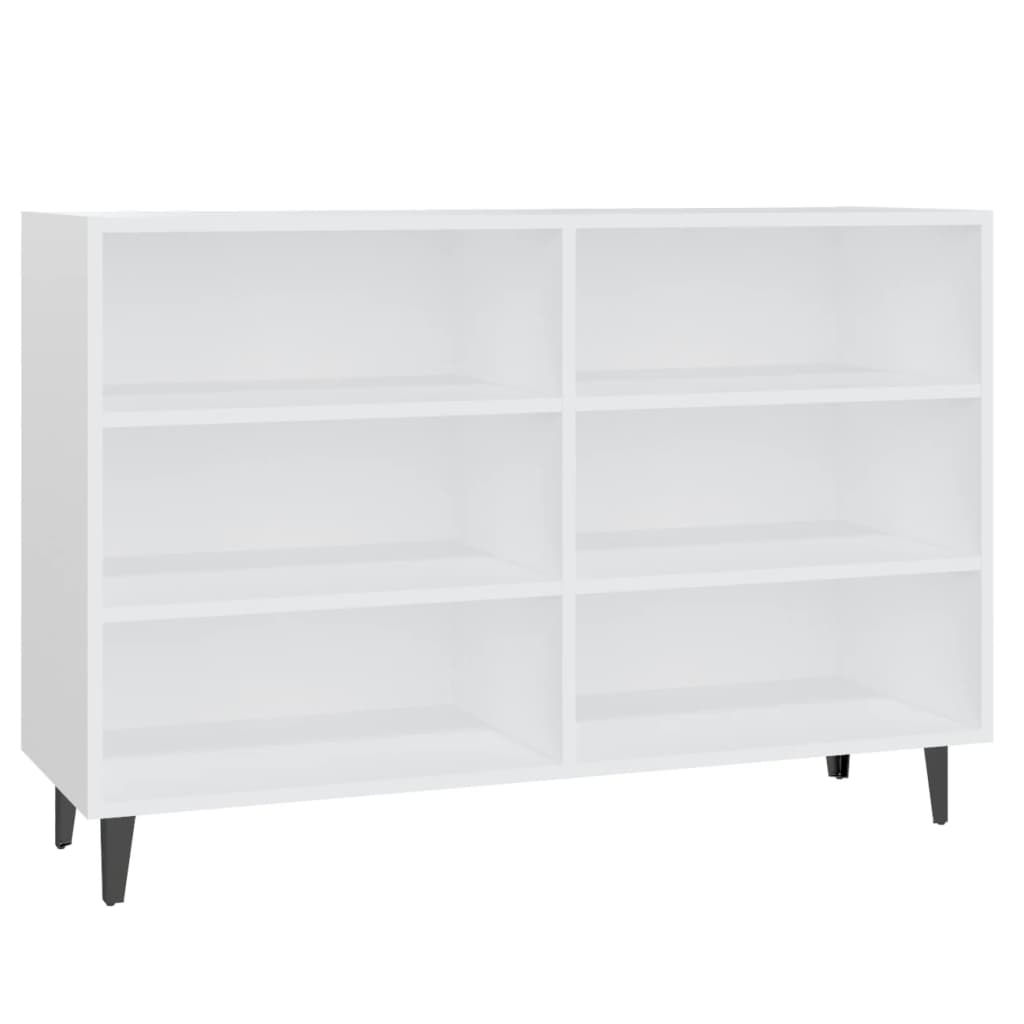 Pilvi Wooden Bookcase With 6 Shelves In White
