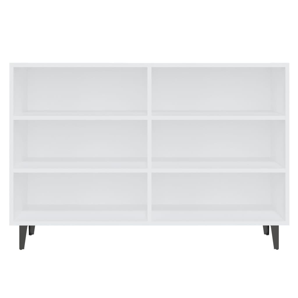 Pilvi Wooden Bookcase With 6 Shelves In White