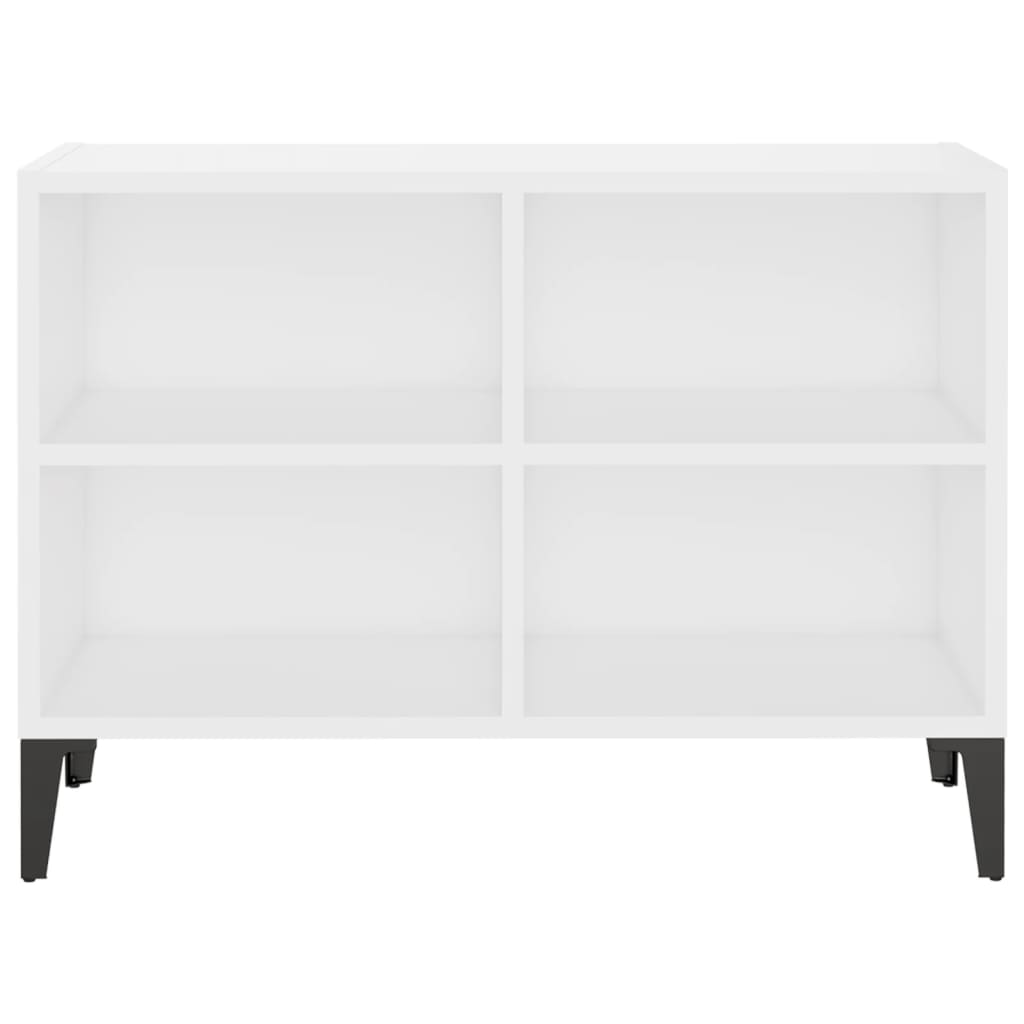 Pilvi Wooden TV Stand In White With Metal Legs