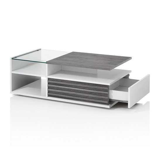 Pinellas Coffee Table In Grey Oak And White Lacquered Gloss_3