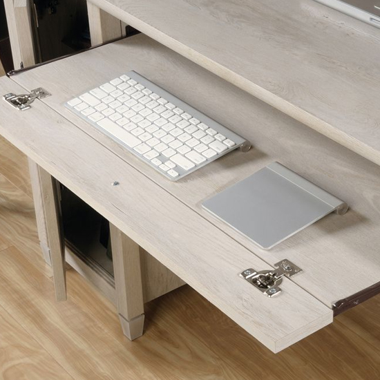 Pinon Wooden Computer Desk In Chalked Chestnut
