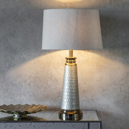 gold and silver table lamps