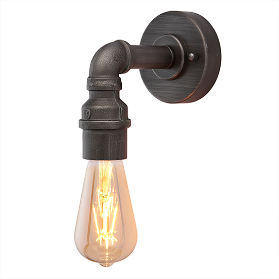 Pipe Industrial Designer Wall Light In Aged Pewter_2