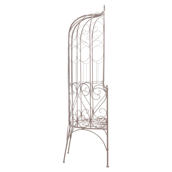 Piper 95cm Wrought Iron Garden Seating Bench In Antique Brown