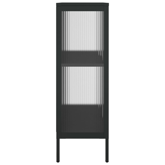 Piper Glass And Steel Sideboard With 2 Doors In Black
