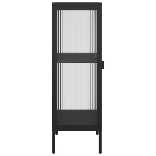 Piper Glass And Steel Storage Cabinet With 1 Door In Black