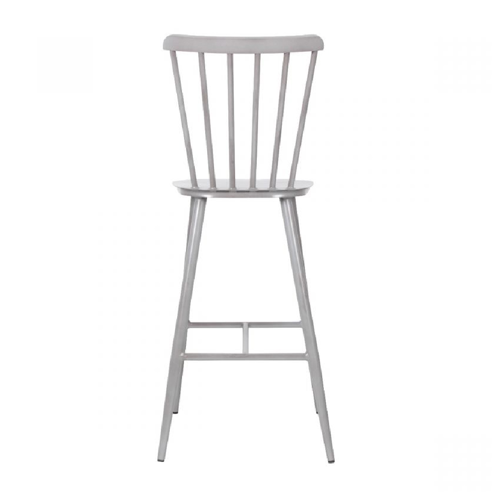 Piper Vintage Grey Outdoor Aluminium Bar Chairs In Pair