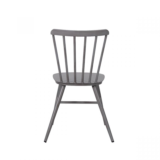 Piper Outdoor Aluminium Vintage Side Chair In Grey
