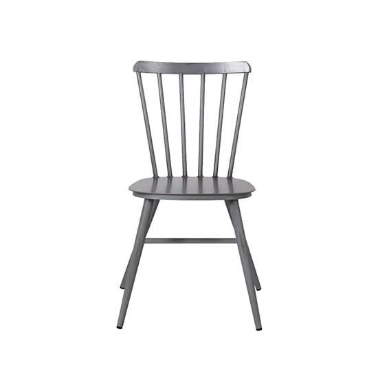 Piper Outdoor Aluminium Vintage Side Chair In Grey
