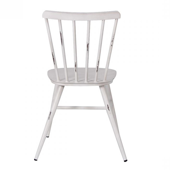 Piper Outdoor Aluminium Vintage Side Chair In White