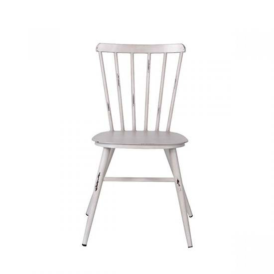 Piper Outdoor Aluminium Vintage Side Chair In White