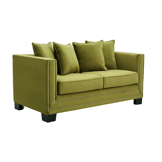 Pipirima 2 Seater Velvet Sofa In Green_2