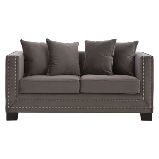 Pipirima Upholstered Velvet 2 Seater Sofa In Cyan Brown_2