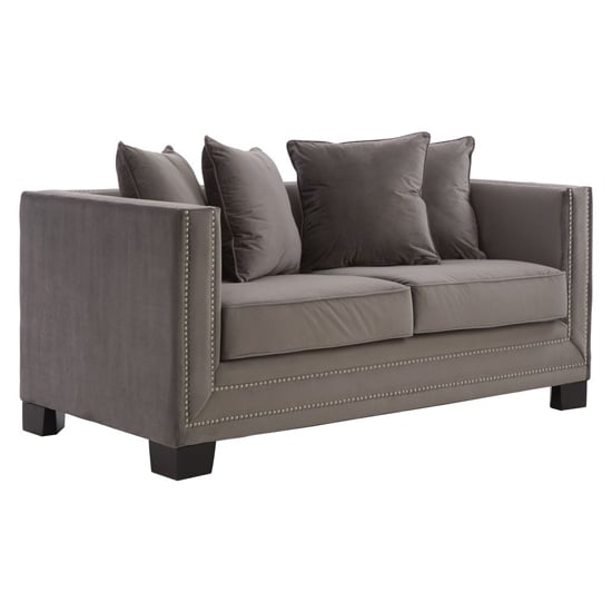 Pipirima Upholstered Velvet 2 Seater Sofa In Cyan Brown