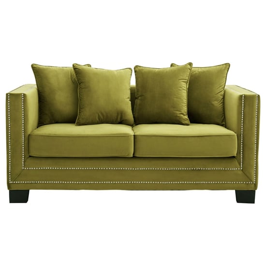Pipirima Upholstered Velvet 2 Seater Sofa In Moss Green_2