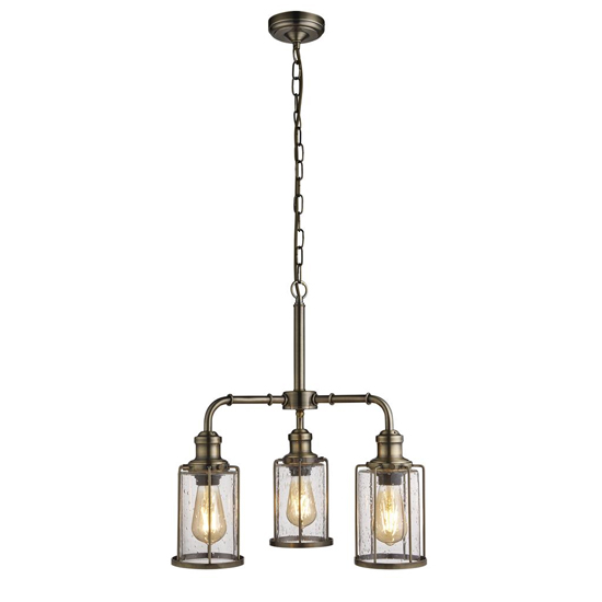 Read more about Pips 3 lights pendant light in antique brass