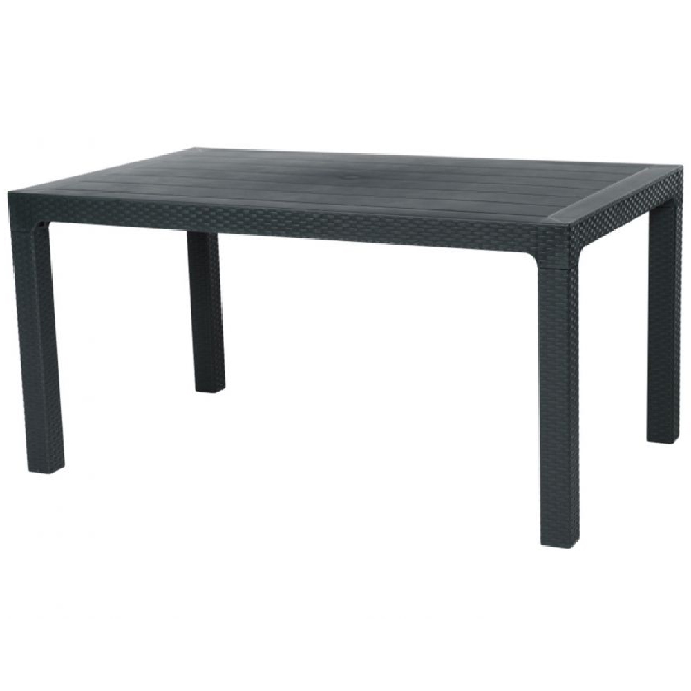 Piraeus Polypropylene Dining Table With 6 Chairs In Anthracite