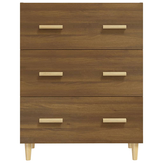 Pirro Wooden Chest Of 3 Drawers In Brown Oak