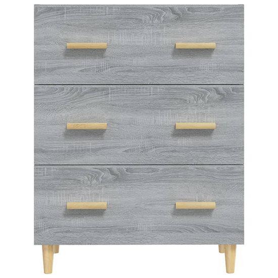 Pirro Wooden Chest Of 3 Drawers In Grey Sonoma Oak