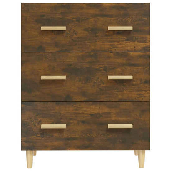Pirro Wooden Chest Of 3 Drawers In Smoked Oak