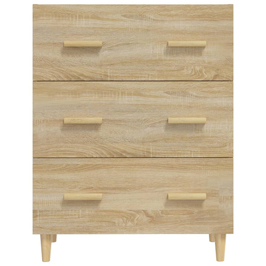 Pirro Wooden Chest Of 3 Drawers In Sonoma Oak