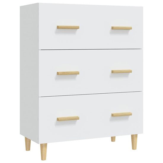 Pirro Wooden Chest Of 3 Drawers In White