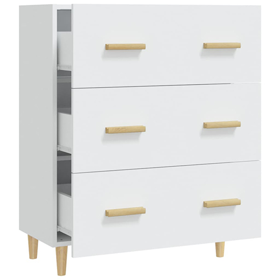 Pirro Wooden Chest Of 3 Drawers In White