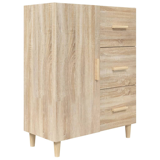 Pirro Wooden Sideboard With 1 Door 3 Drawers In Sonoma Oak_3
