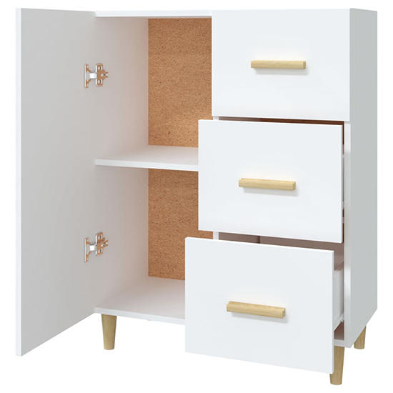 Pirro Wooden Sideboard With 1 Door 3 Drawers In White_5