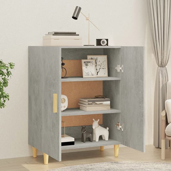 Pirro Wooden Sideboard With 2 Doors In Concrete Effect_2