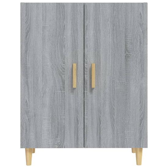Pirro Wooden Sideboard With 2 Doors In Grey Sonoma Oak