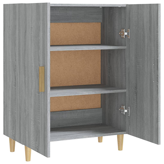 Pirro Wooden Sideboard With 2 Doors In Grey Sonoma Oak