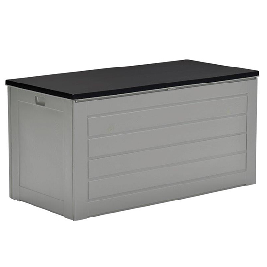 Read more about Pixie large moulded plastic cushion box in dark grey